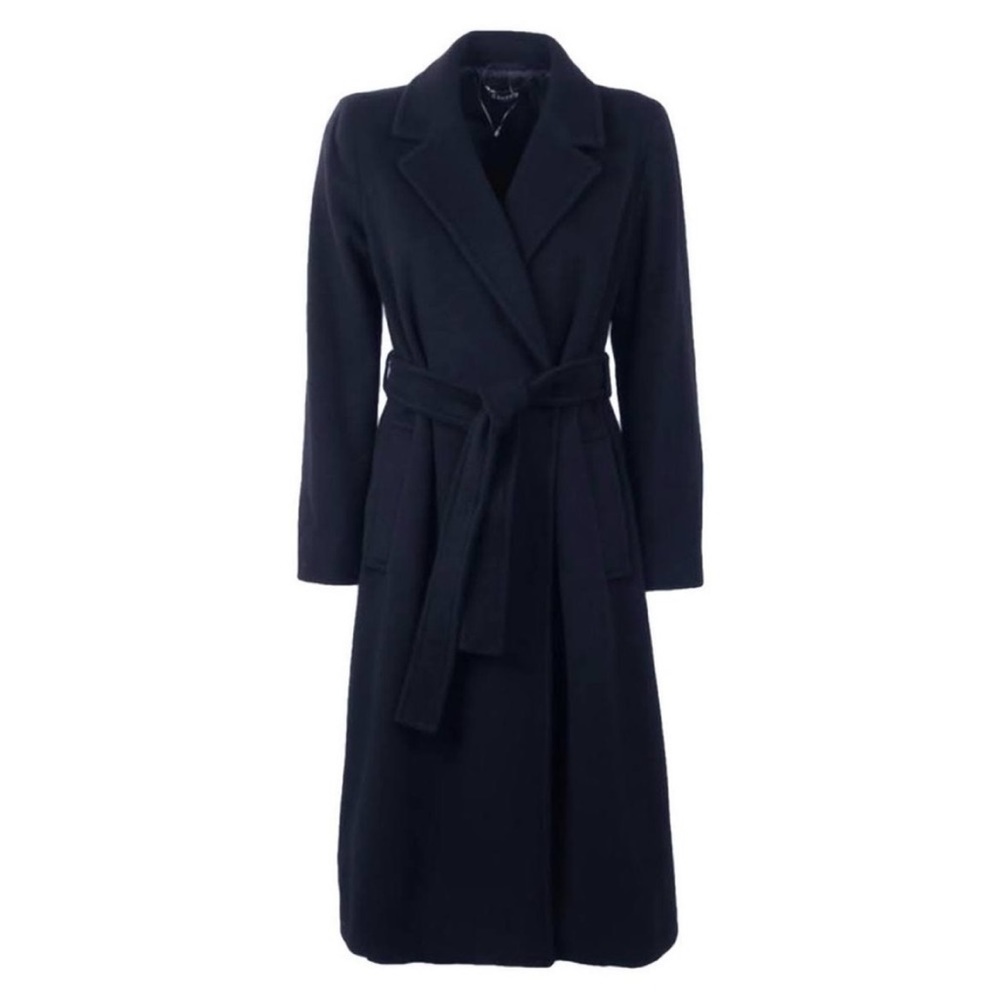 Armani Collezioni Navy Wool Coat